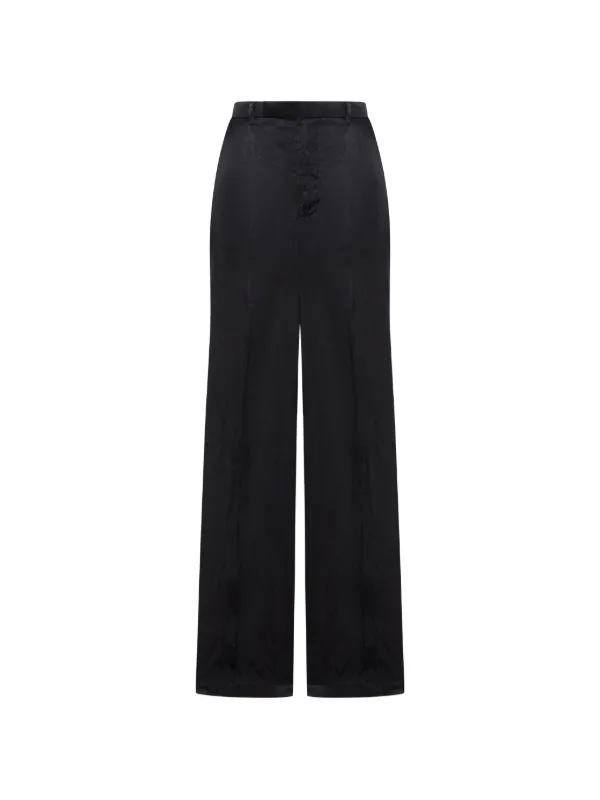Rick Owens Pressed-crease Tailored Trousers in Black
