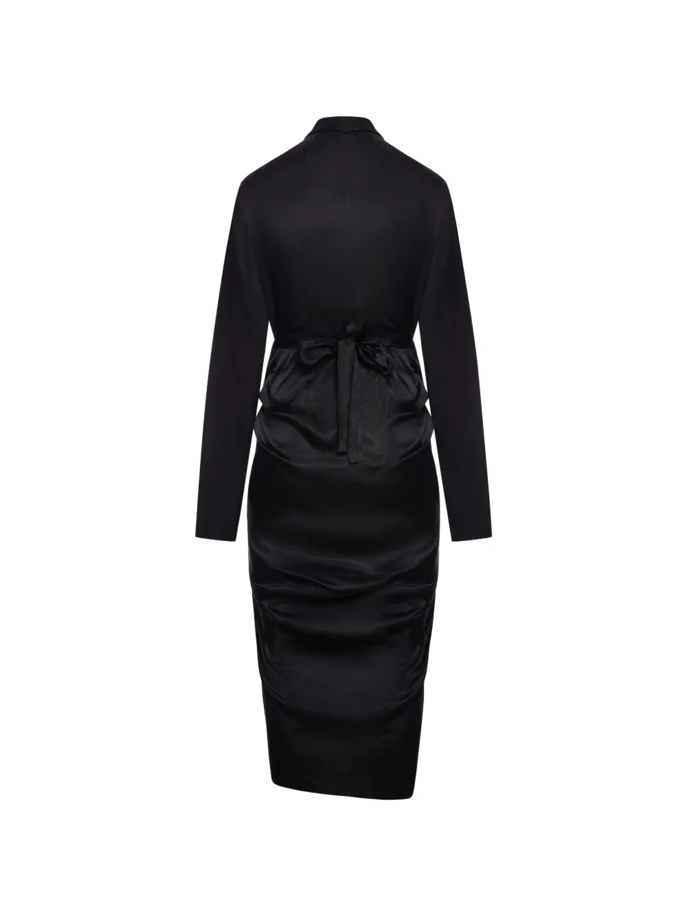 Rick Owens Jurk met gedrapeerde strik Zwart