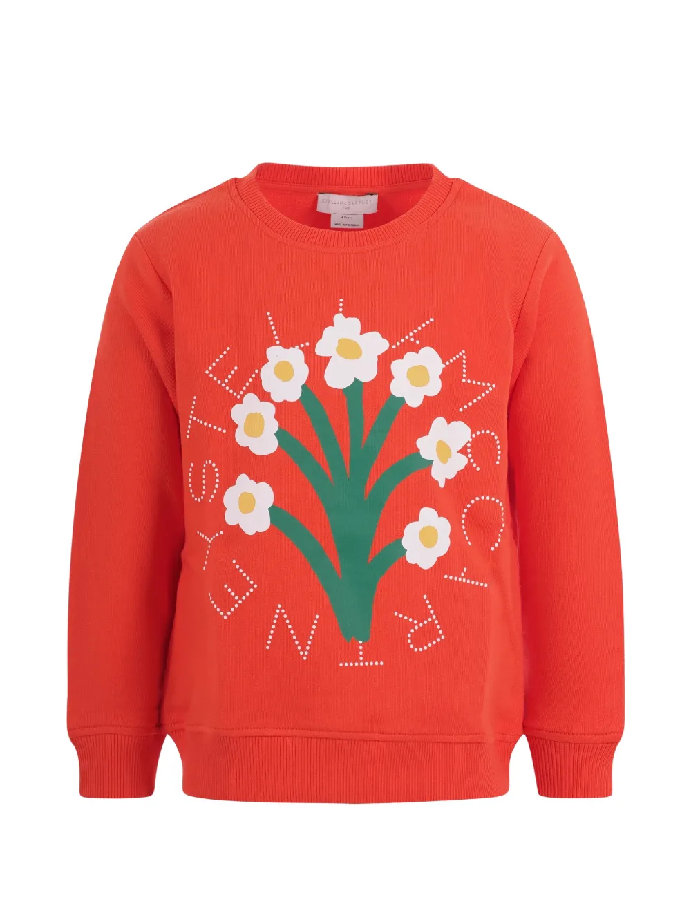 Stella McCartney Kids floral-print sweater - Rosso