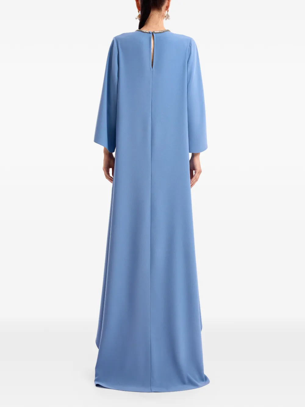 Gemy Maalouf Tuniek met strik met kralen Blauw