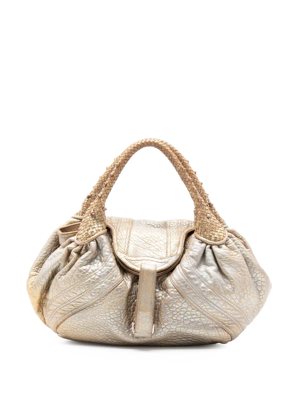 Fendi Pre-Owned 2000-2010 Bimetal Nappa Spy hobo bag - Oro