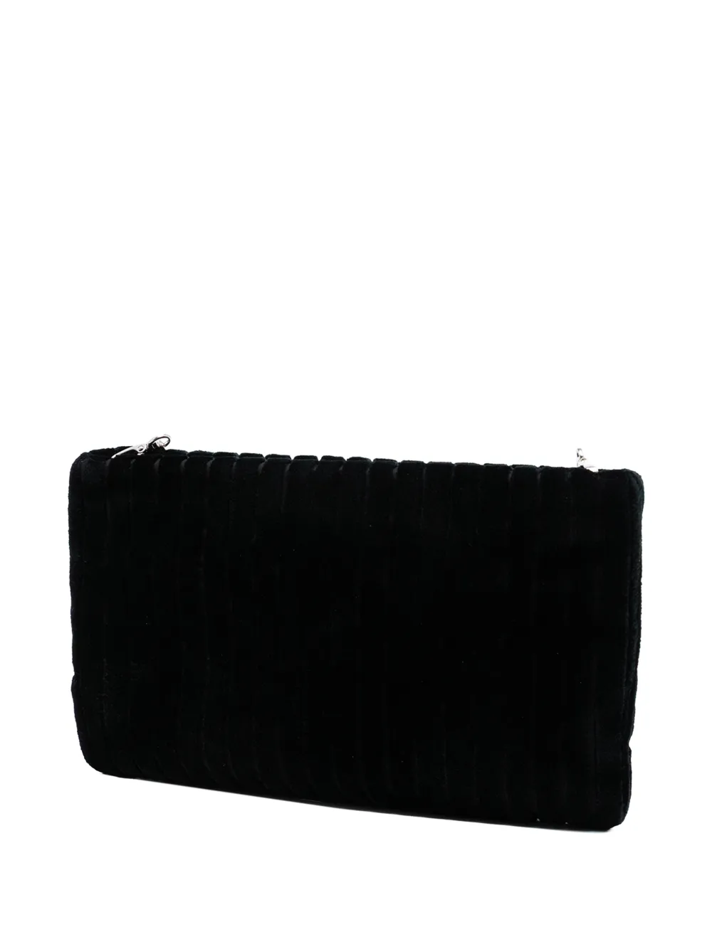  Prada Pre-owned 2000-2025 Ricamo Velluto Pochette Crossbody Bag - Black 