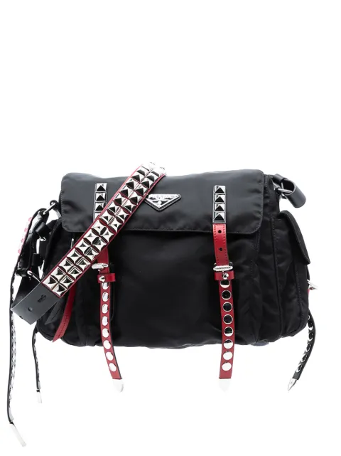 Prada Pre-Owned 2013-2025 Tessuto Elektra Double Buckle Messenger Bag crossbody bag