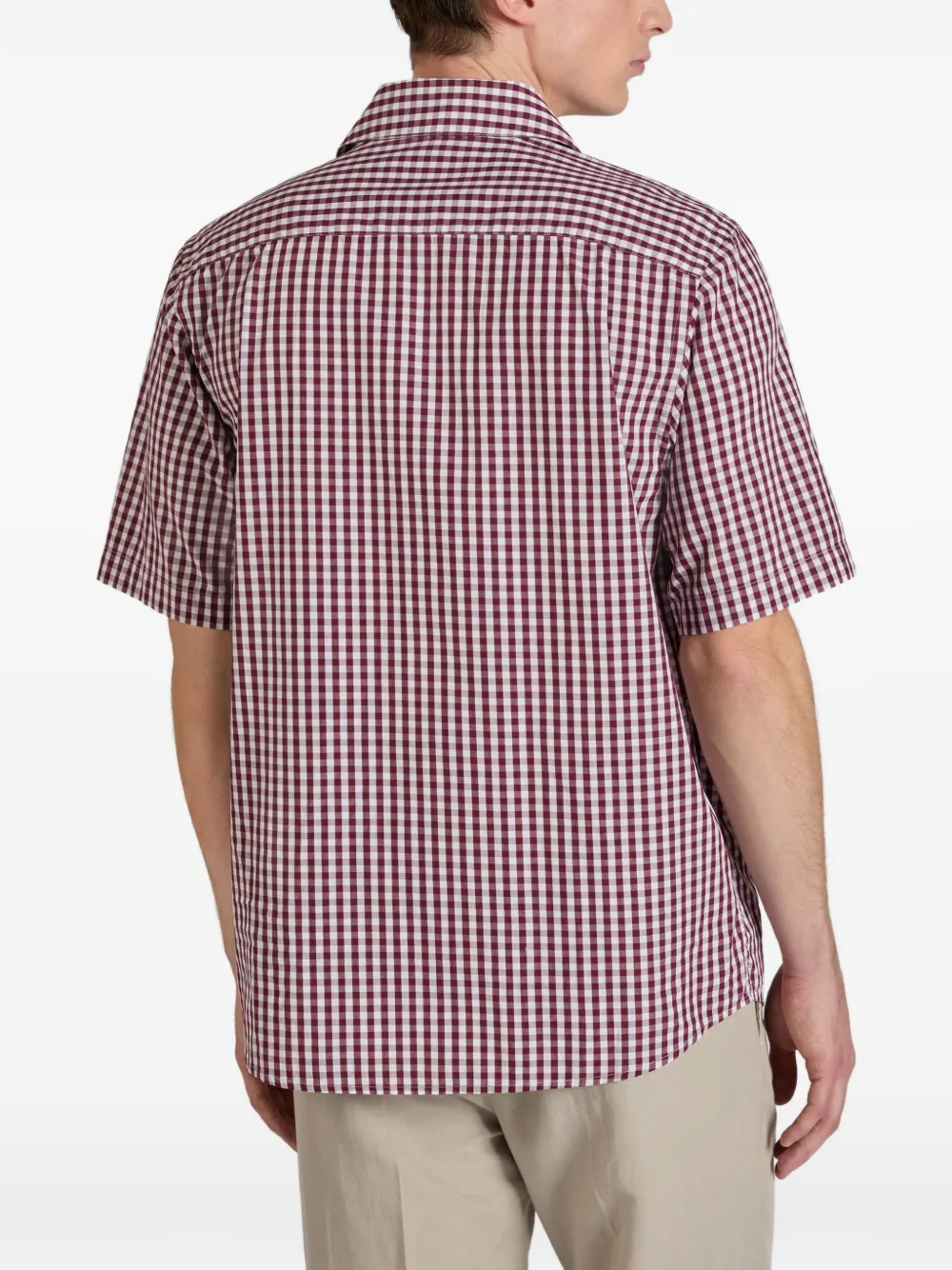 slowear Geruit katoenen overhemd Rood