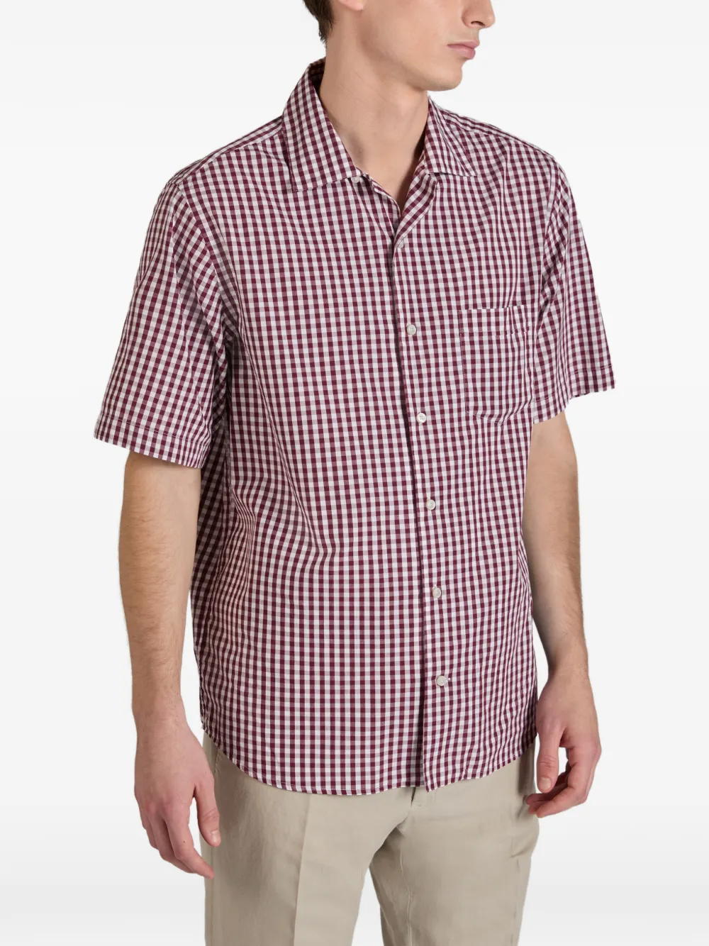  Slowear Checked Cotton Shirt - Red 