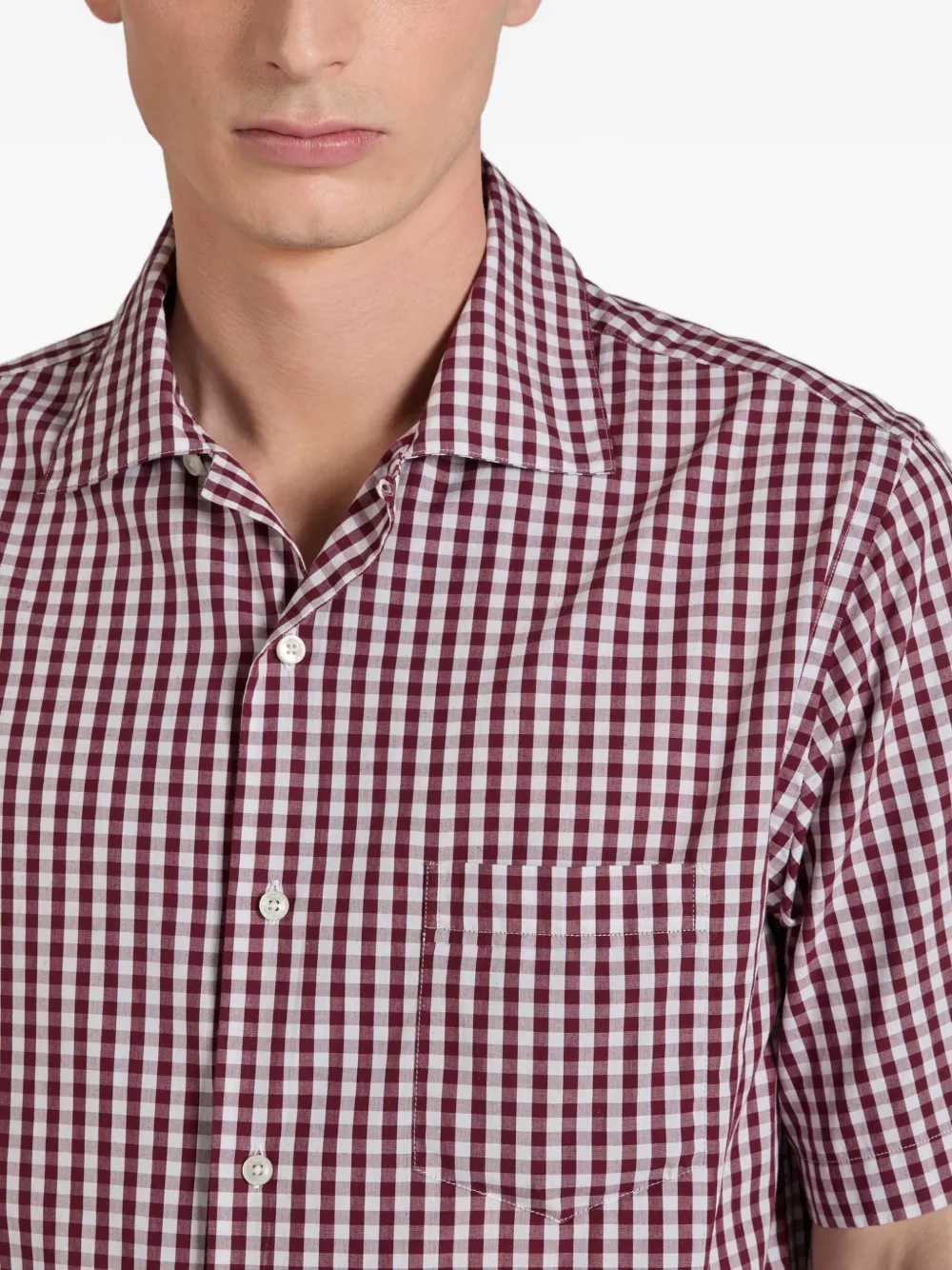 slowear Geruit katoenen overhemd Rood
