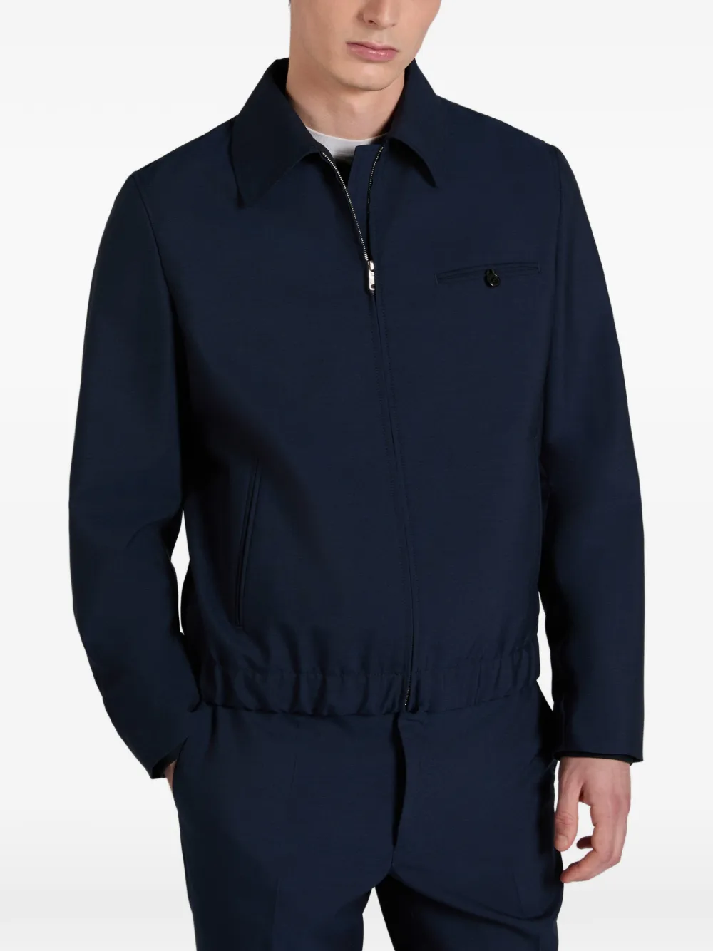  Montedoro Bomber Con Zip - Blu 
