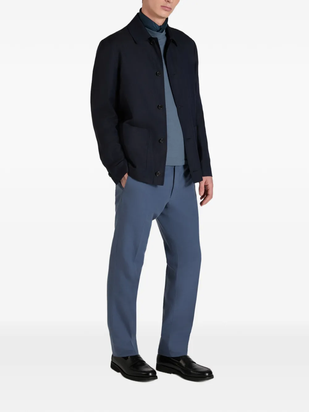 Incotex Chinolino regular-fit broek Blauw