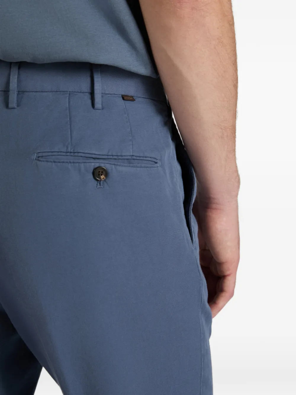 Incotex Chinolino regular-fit broek Blauw