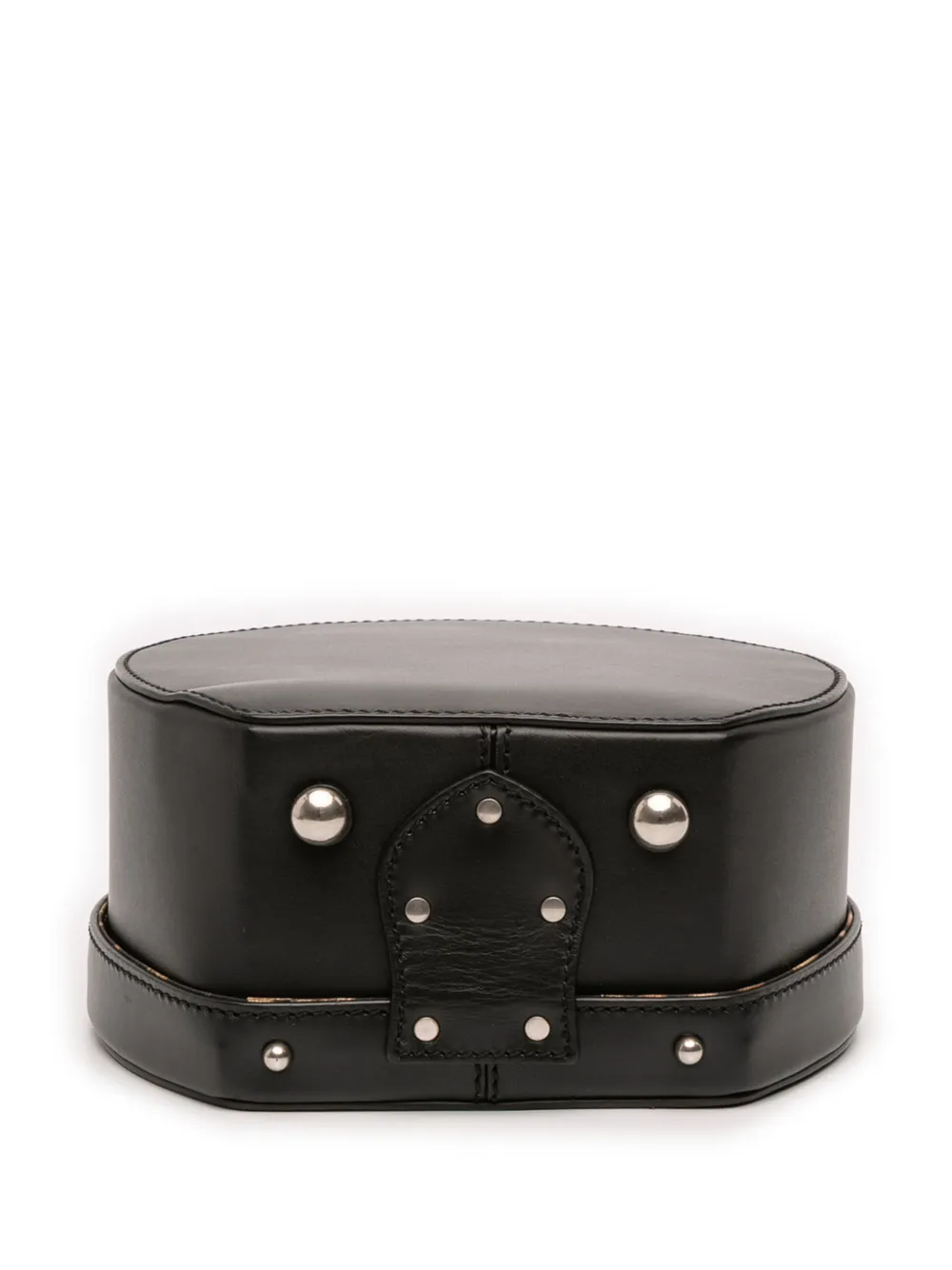 Saint Laurent Pre-Owned 2018 Small Leather Mica Hatbox satchel - Nero