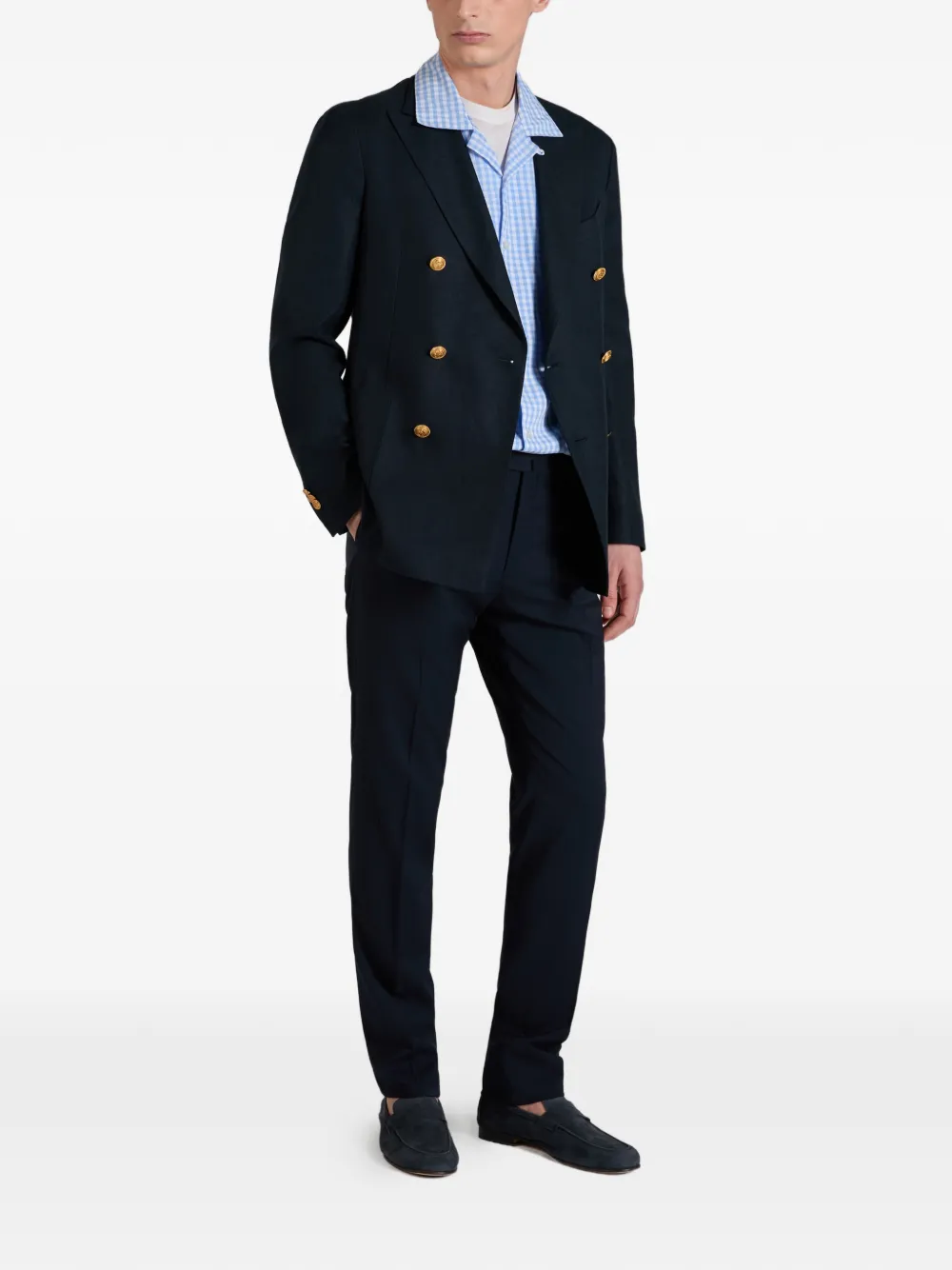 Glanshirt checked shirt - Blauw