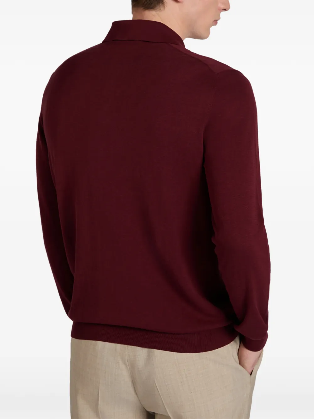 Zanone Poloshirt met knopen Rood