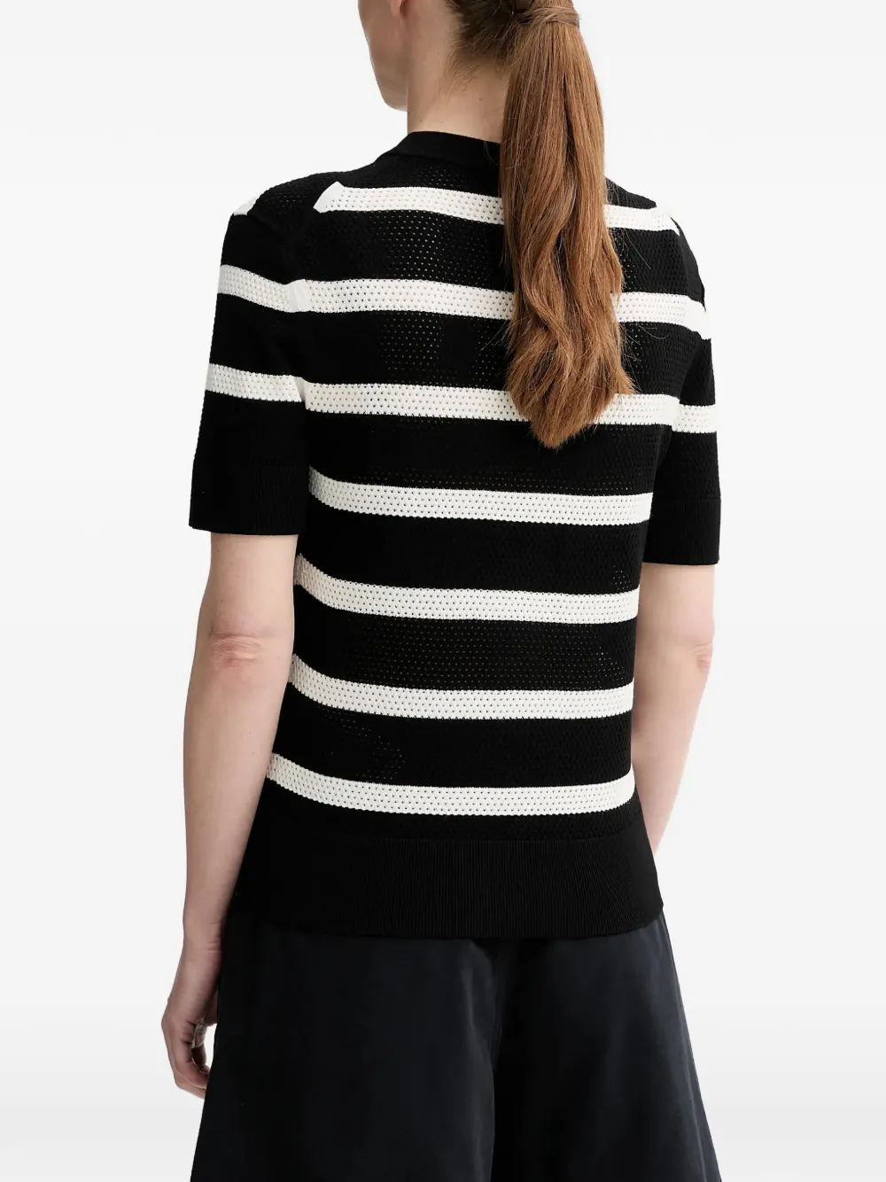  Filippa K Striped-pattern Short-sleeve T-shirt - Black 