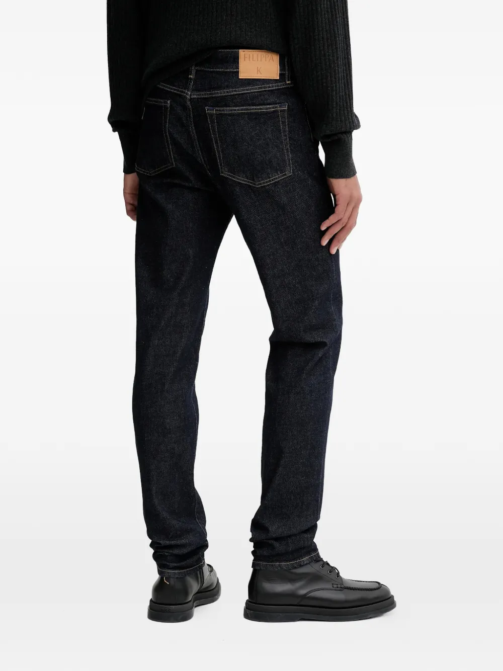  Filippa K Vaqueros Con Parche Del Logo - Azul 