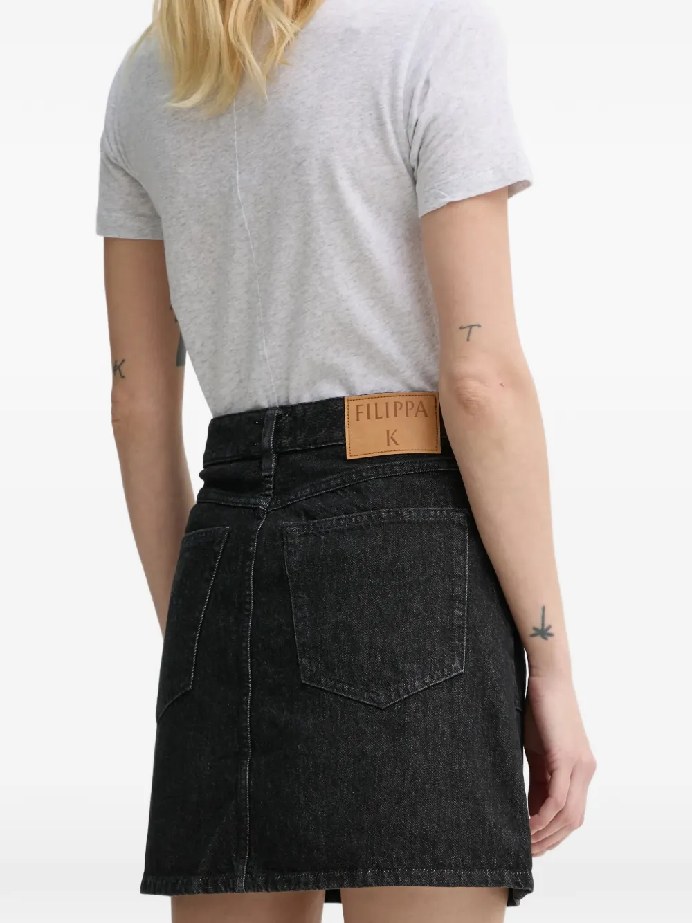  Filippa K Logo-patch Mini Skirt - Black 