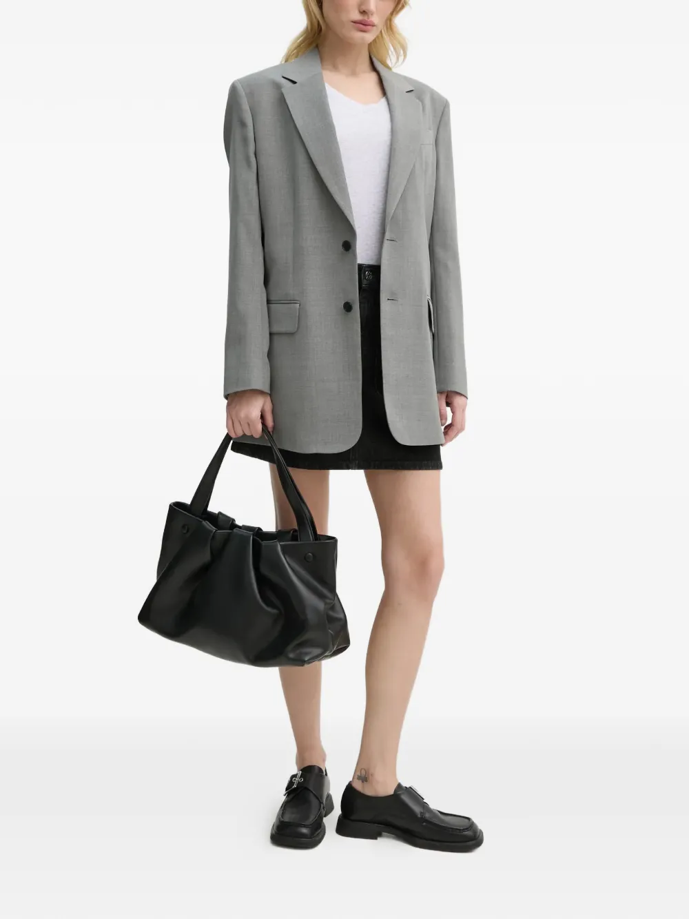 Filippa K logo-patch mini skirt - Zwart