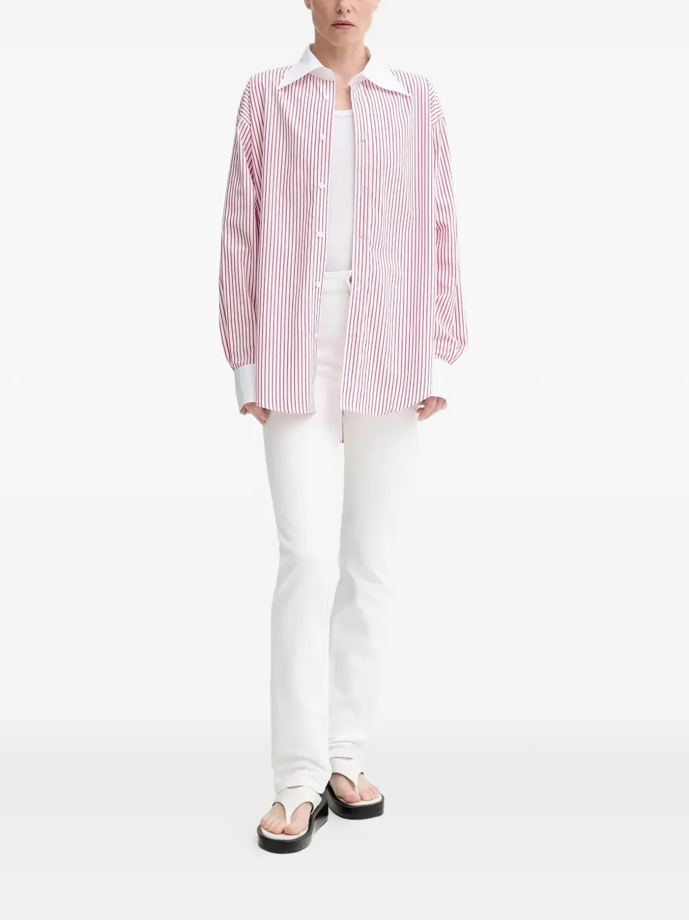 Filippa K striped-pattern shirt - Wit