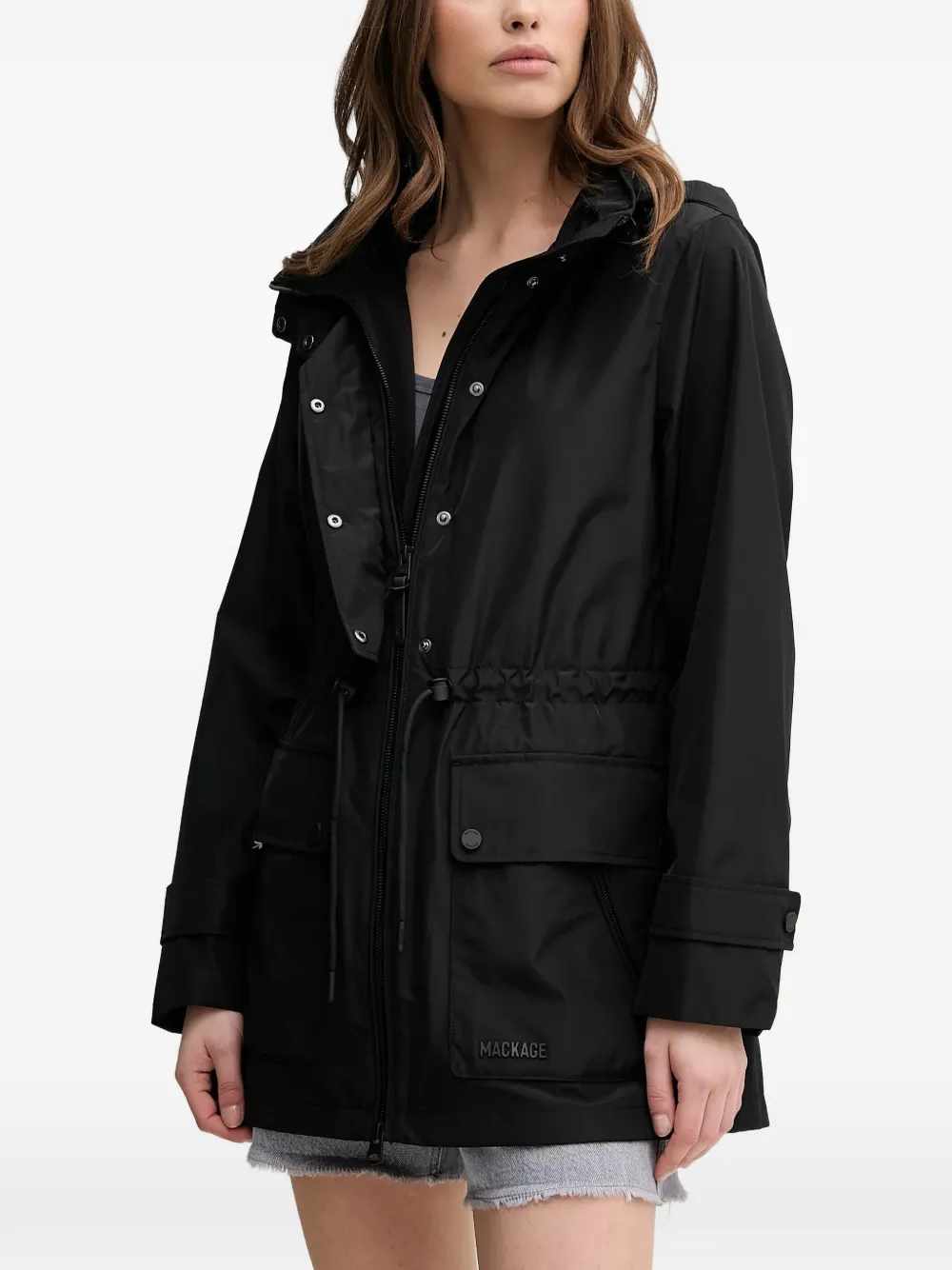 Mackage Keryn drawstring hooded jacket - Nero