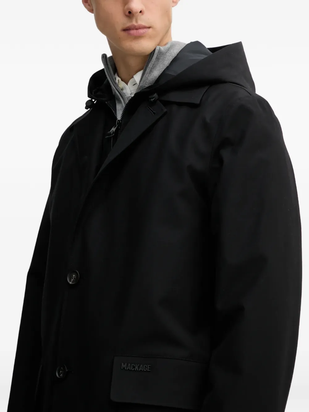  Mackage Mathias Hooded Pocket Coat - Black 