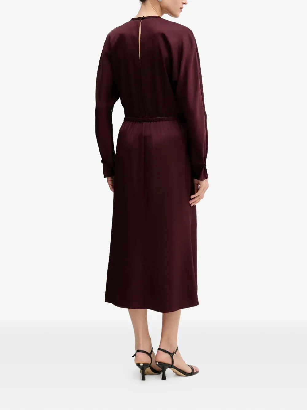  Filippa K Long-sleeve Midi Dress - Red 