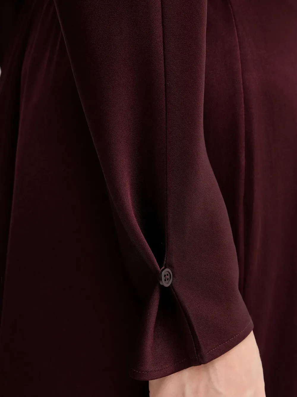 Filippa K Midi-jurk met lange mouwen Rood