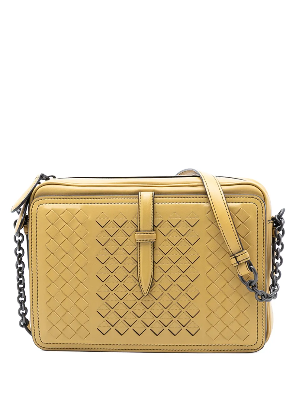 Bottega Veneta Pre-Owned 2012-2025 Nappa Intrecciato Belt Flap Camera Bag shoulder bag - Giallo