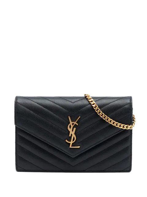 Saint Laurent Pre-Owned 2018 Grain De Poudre Cassandre Envelope Chain Wallet crossbody bag