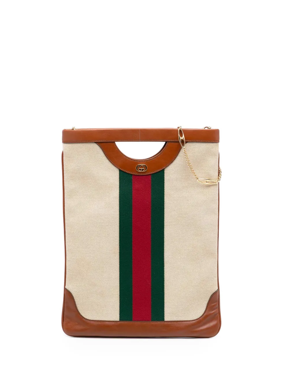Gucci Pre-Owned 2016-2025 Canvas Web satchel - Marrone