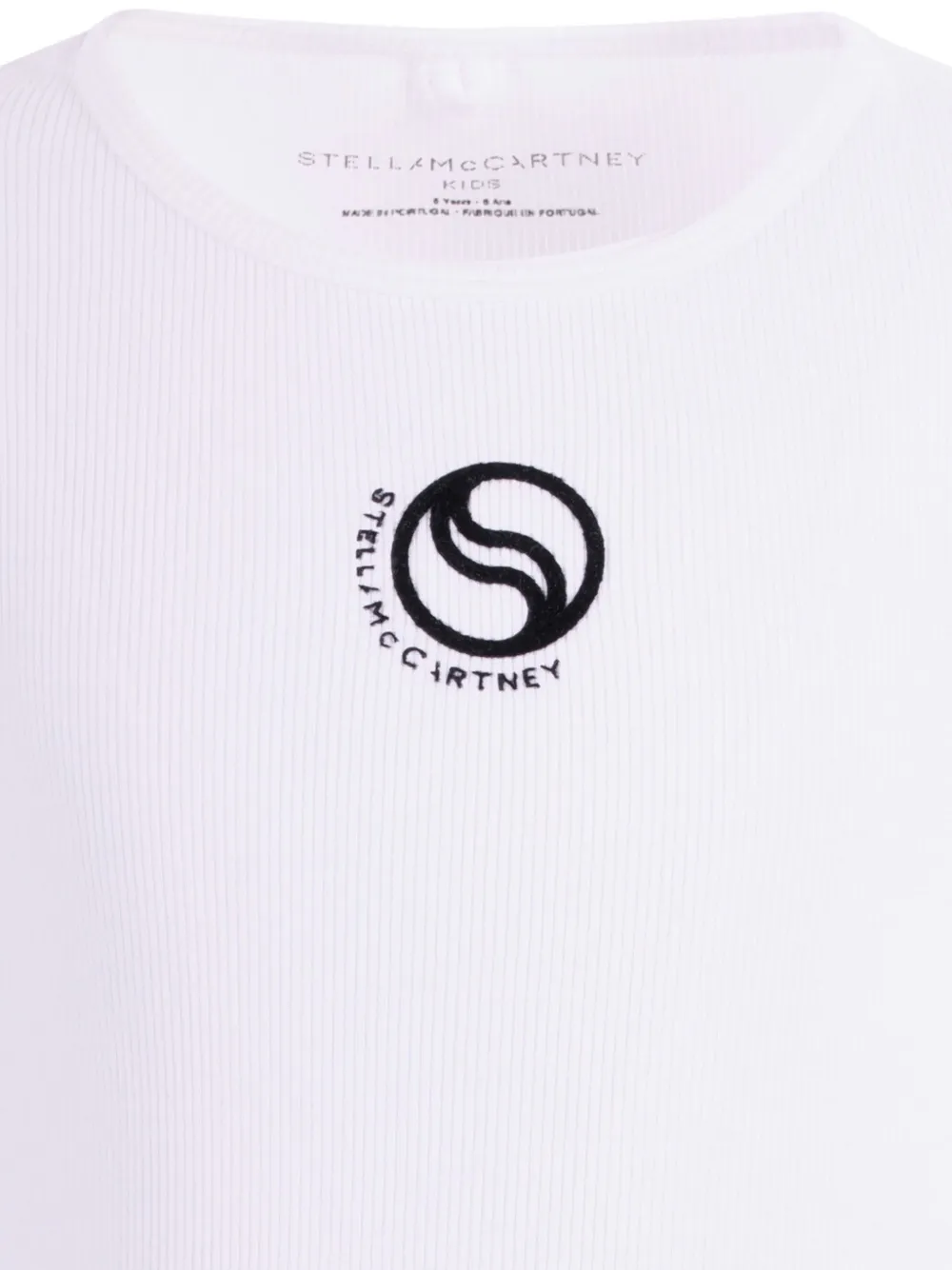  Stella Mccartney Kids Ribbed Embroidered Top - White 