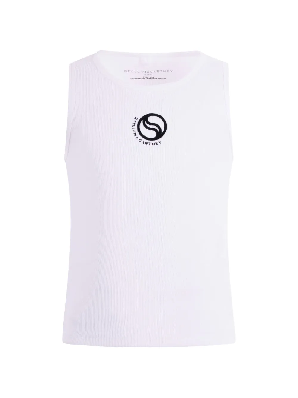 Stella McCartney Kids ribbed embroidered top - Bianco