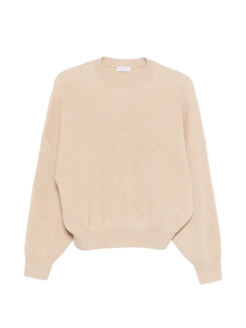 Brunello Cucinelli — ribbed crew-neck sweater