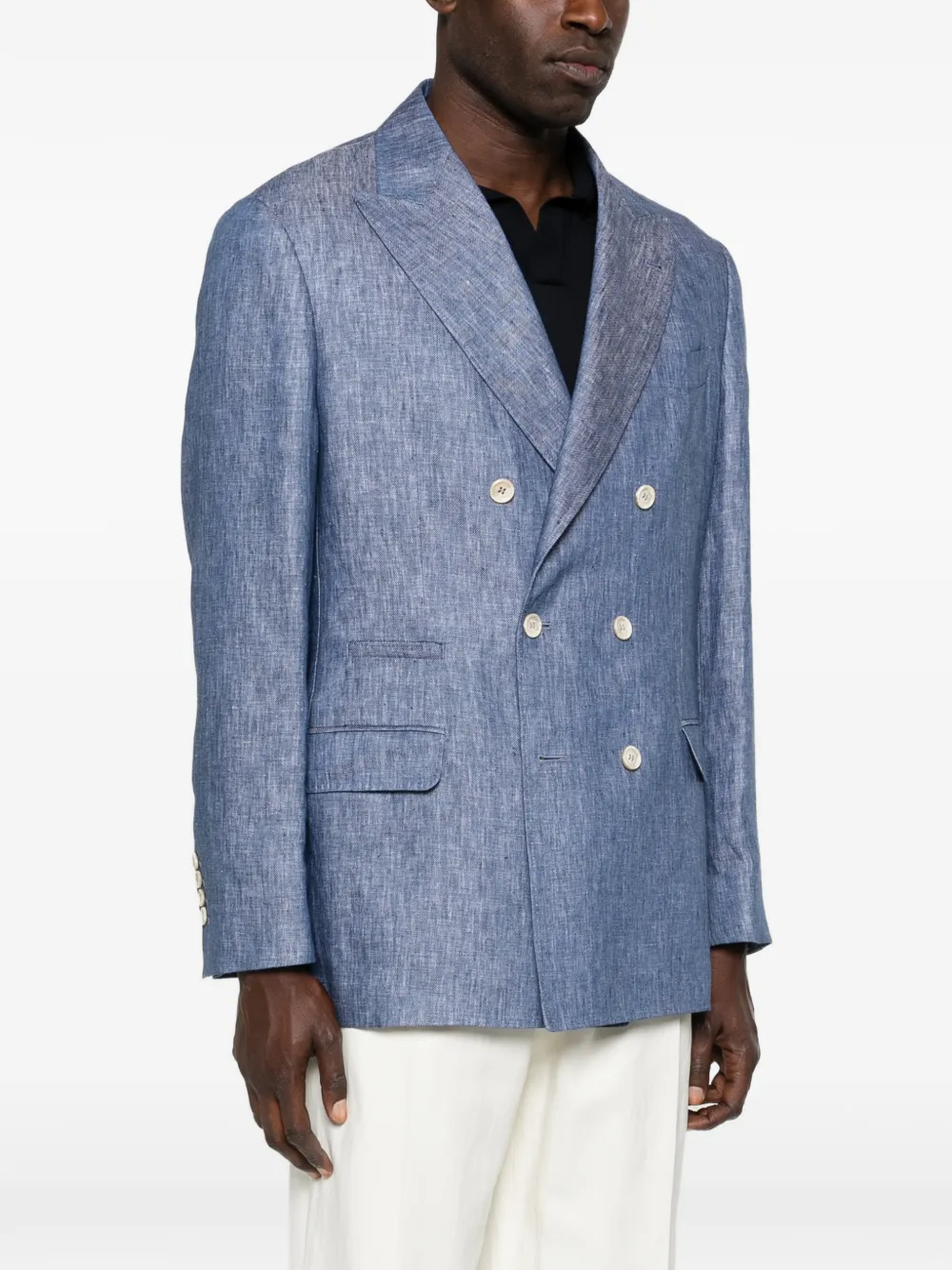  Brunello Cucinelli Double-breasted Pocket Jacket - Blue 
