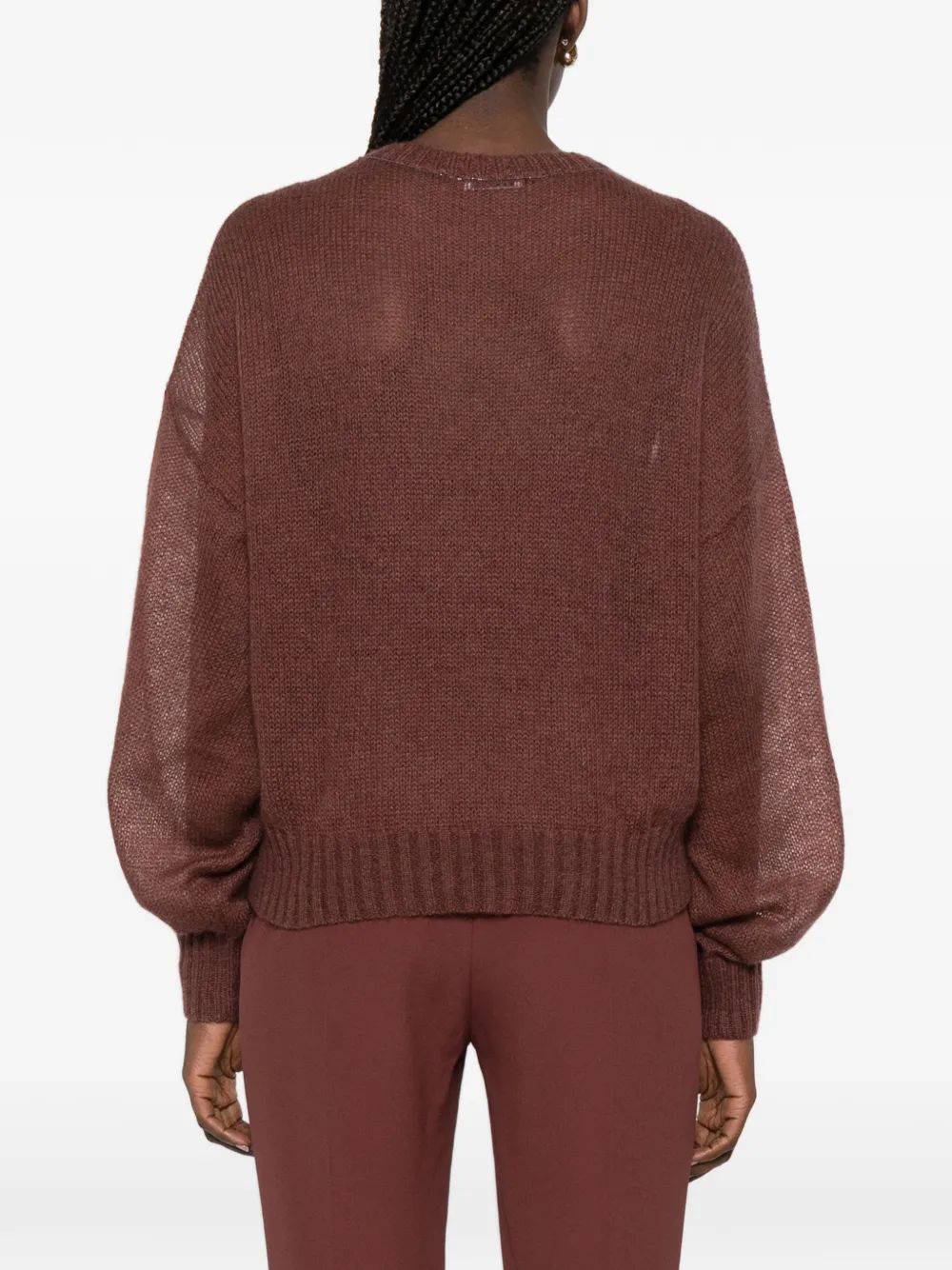 Brunello Cucinelli Trui met ronde hals Bruin