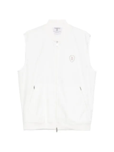 Brunello Cucinelli chaleco con detalle del logo