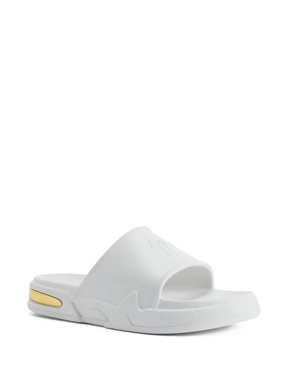 Giuseppe Zanotti Slippers met logo detail Wit