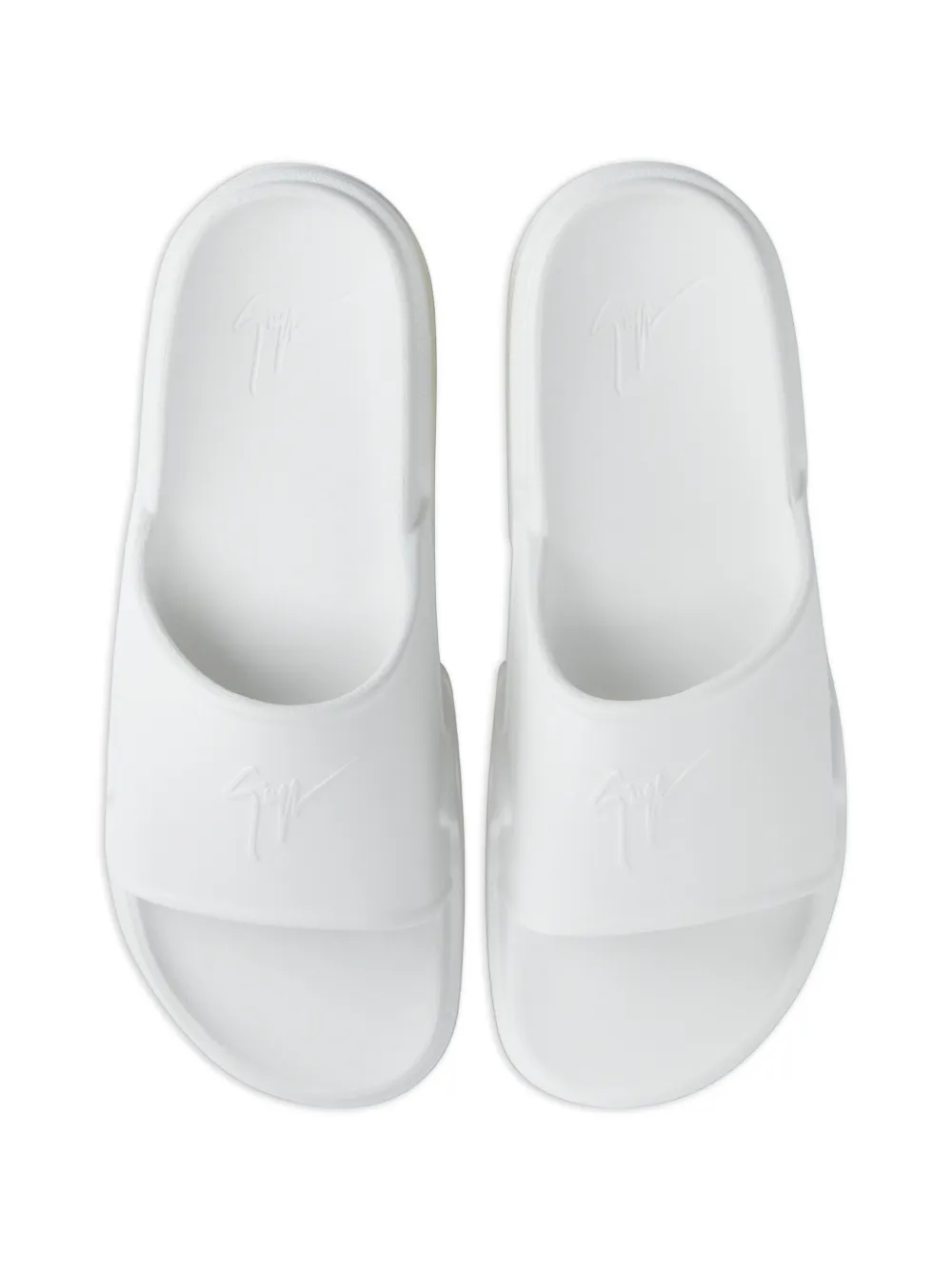 Giuseppe Zanotti Slippers met logo detail Wit