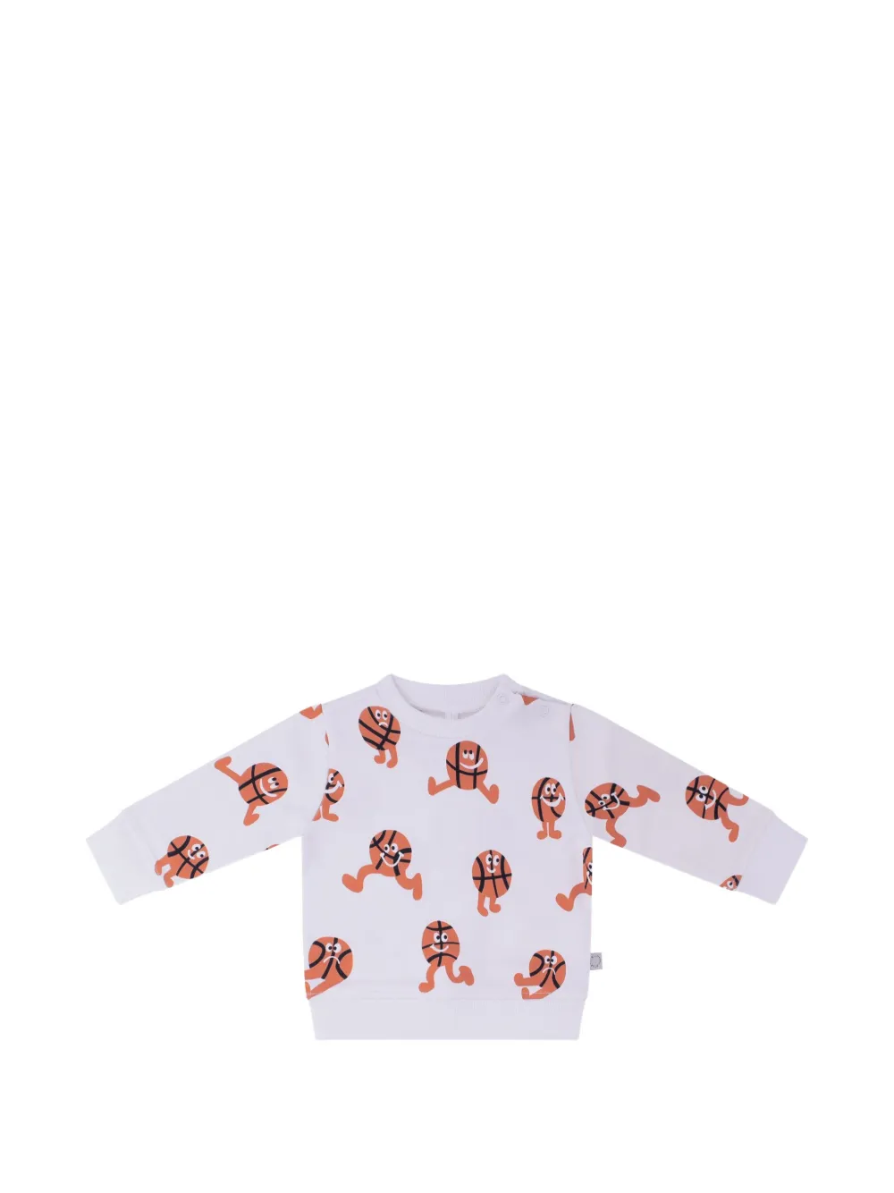 Stella McCartney Kids basketball-print sweatshirt - Bianco