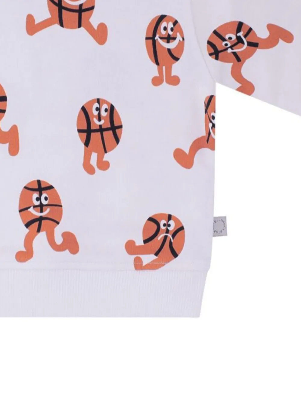 Stella McCartney Kids Sweater met basketbalprint Wit