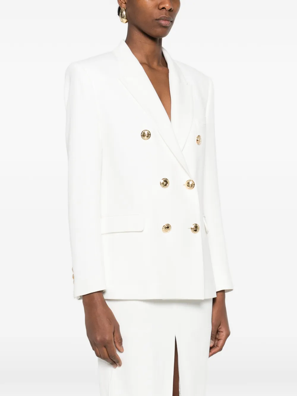  Elisabetta Franchi Double-breasted Blazer - White 