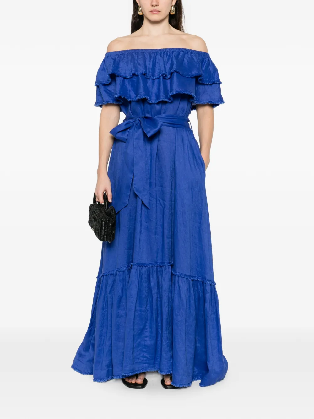 Tie-Belt Maxi Dress