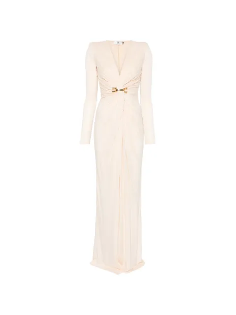 Elisabetta Franchi long-sleeve V-neck maxi dress