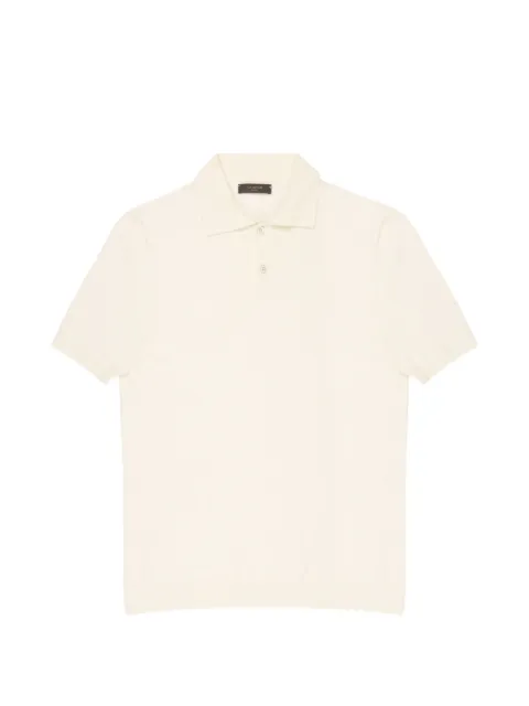 Zanone playera tipo polo de bouclé