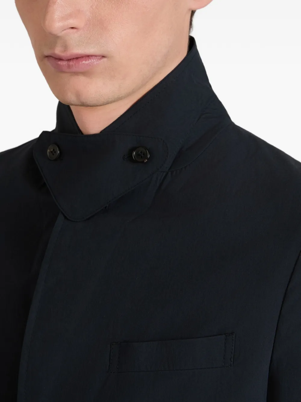 Incotex Blazer met enkele rij knopen en keelsluiting Blauw
