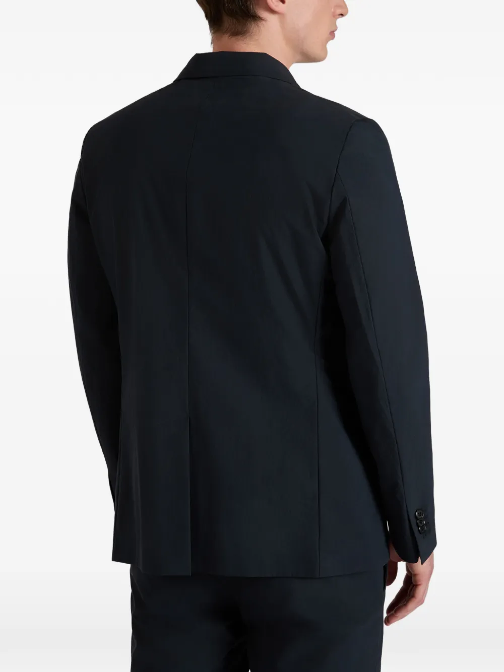 Incotex Blazer met enkele rij knopen en keelsluiting Blauw