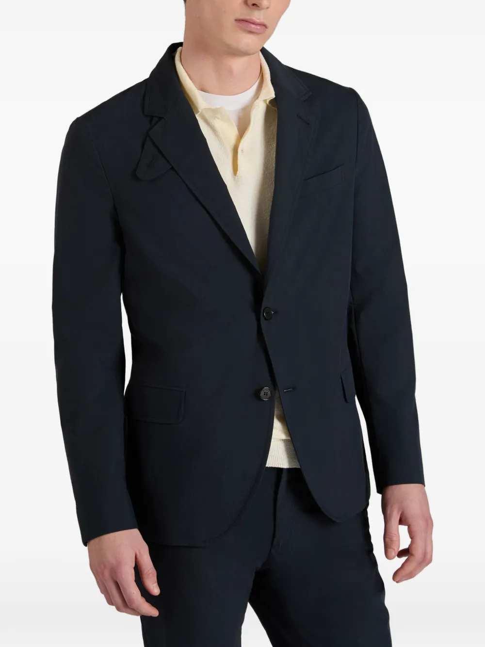  Incotex Throat-latch Single-breasted Blazer - Blue 