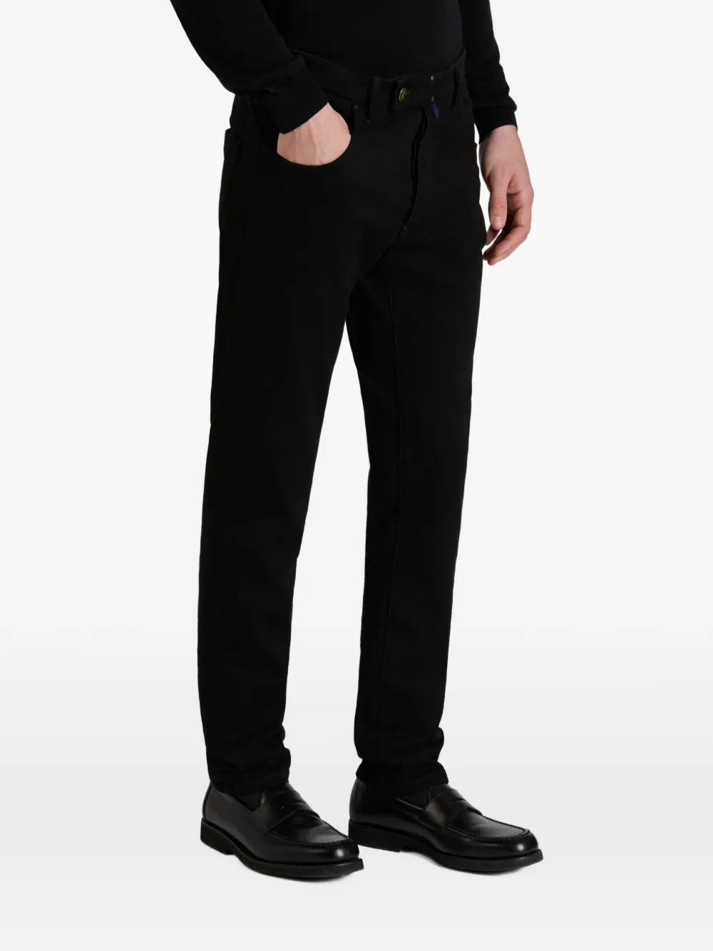 Incotex Jeans met zes zakken Zwart