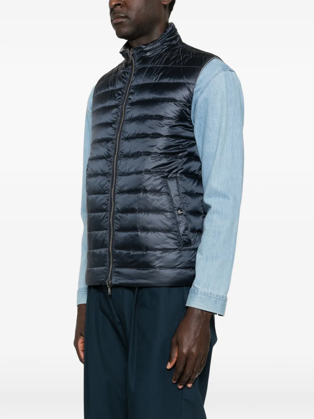Herno Bodywarmer met rits Blauw