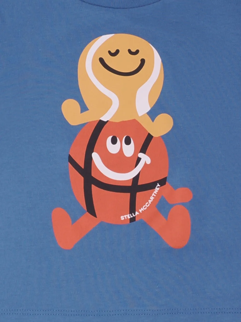 Stella McCartney Kids T-shirt met grafische print Blauw