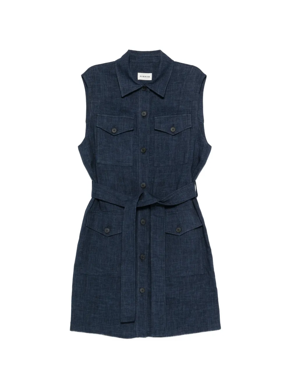 P.A.R.O.S.H. tie-belt mini dress - Blu
