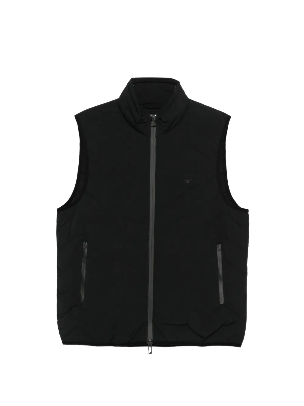 Emporio Armani zip quilted gilet - Black